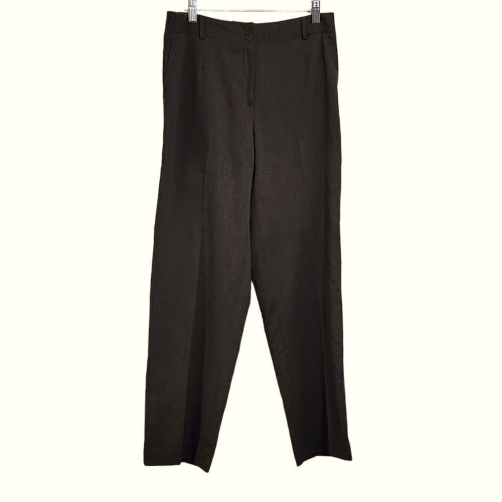 Vintage 90's Talbots green wool straight leg trousers Sz 6